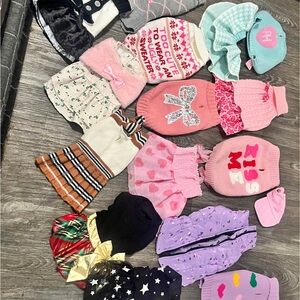 Assorted Small Girl Dog Clothes 14 Outfits
